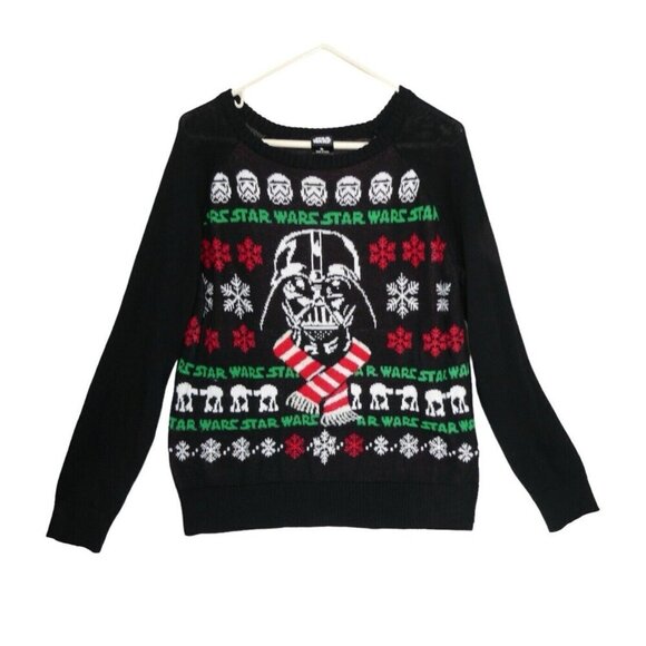 Star Wars Darth‎ Vader Storm Trooper Ugly Christmas Sweater Women's Size XL - Picture 1 of 8